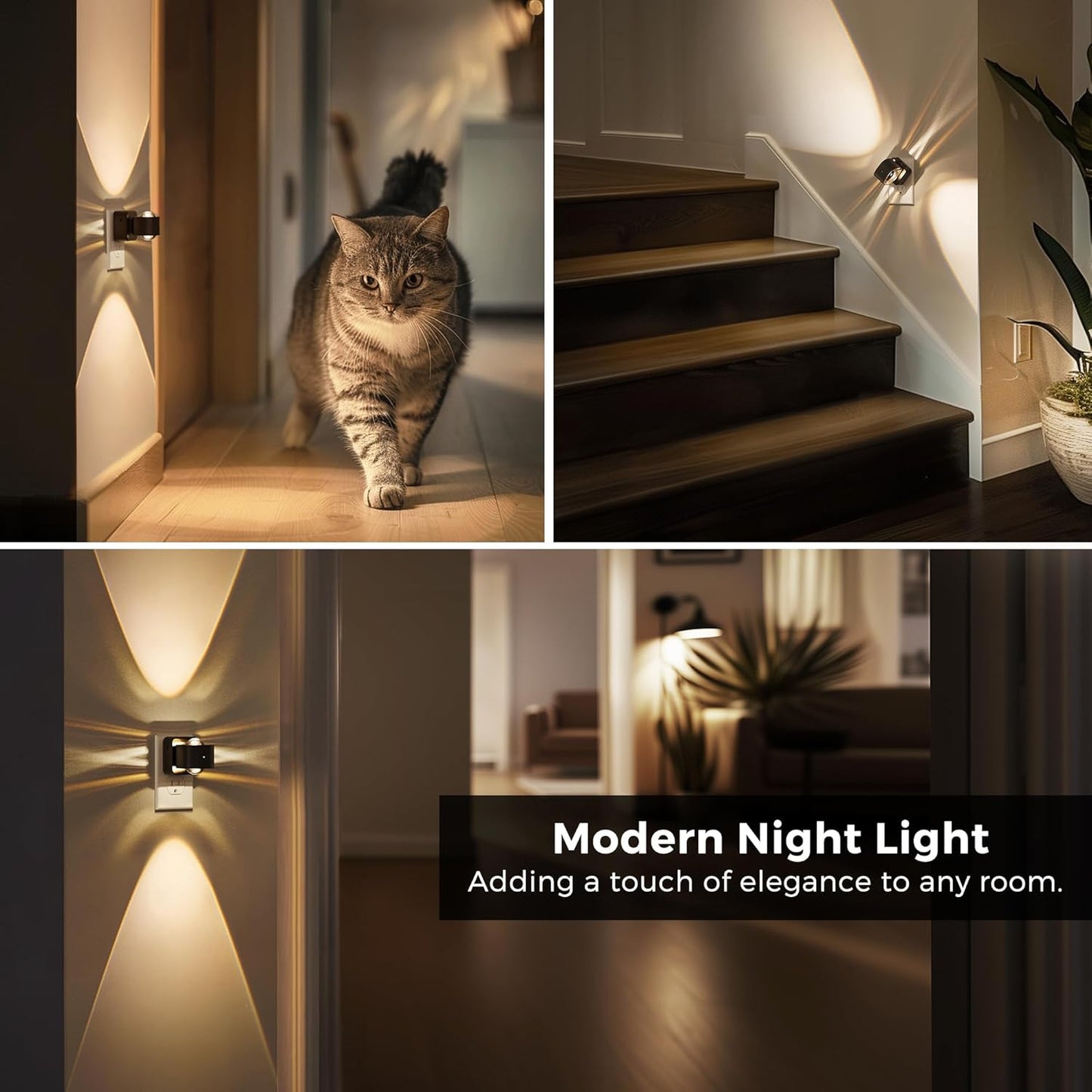 Night Light Projector, Night Lights Plug into Wall, Dusk to Dawn Sensor, 180°Rotating Nightlight for Kids