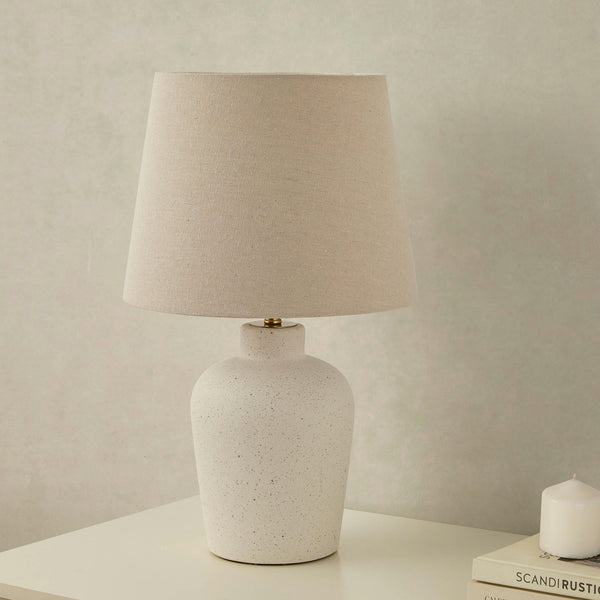 Ivory & Gold Ceramic Table Lamp - Ivory