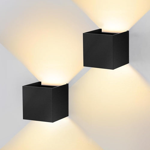 LED Wall Sconce, Black Minimalist Design for Living Room