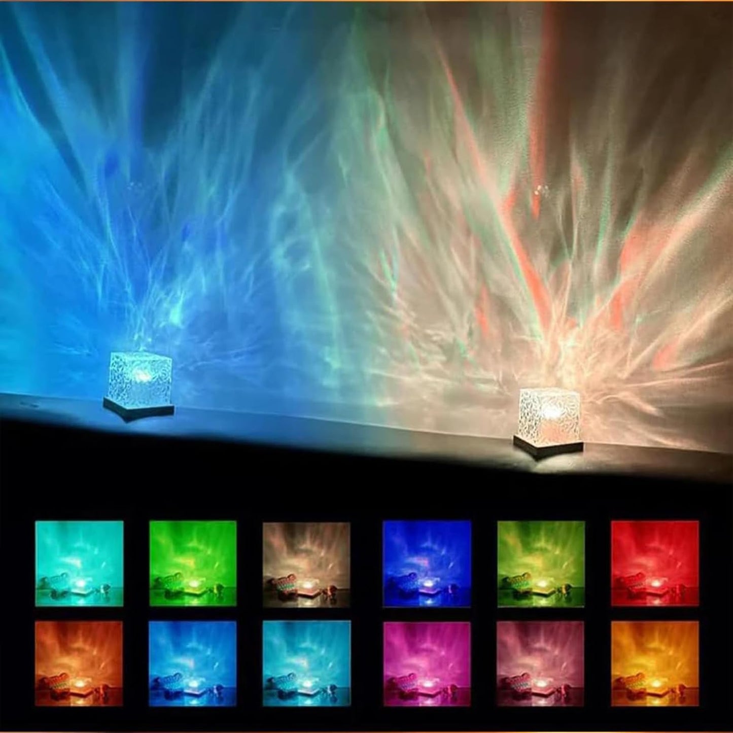 Ocean Wave Projector Light, 3D Holographic Water Ripple, Romantic Ambient Lighting
