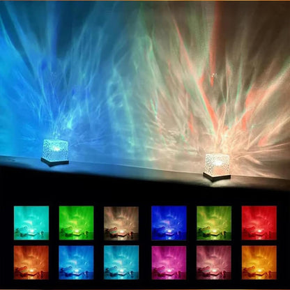 Ocean Wave Projector Light, 3D Holographic Water Ripple, Romantic Ambient Lighting