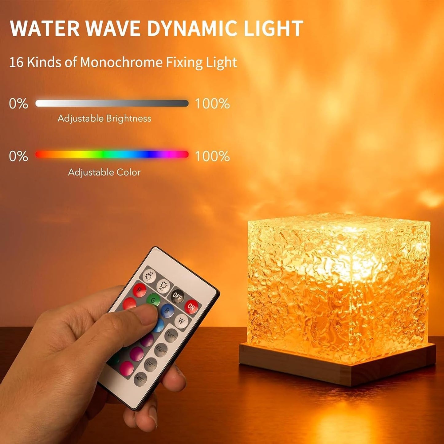 Ocean Wave Projector Light, 3D Holographic Water Ripple, Romantic Ambient Lighting