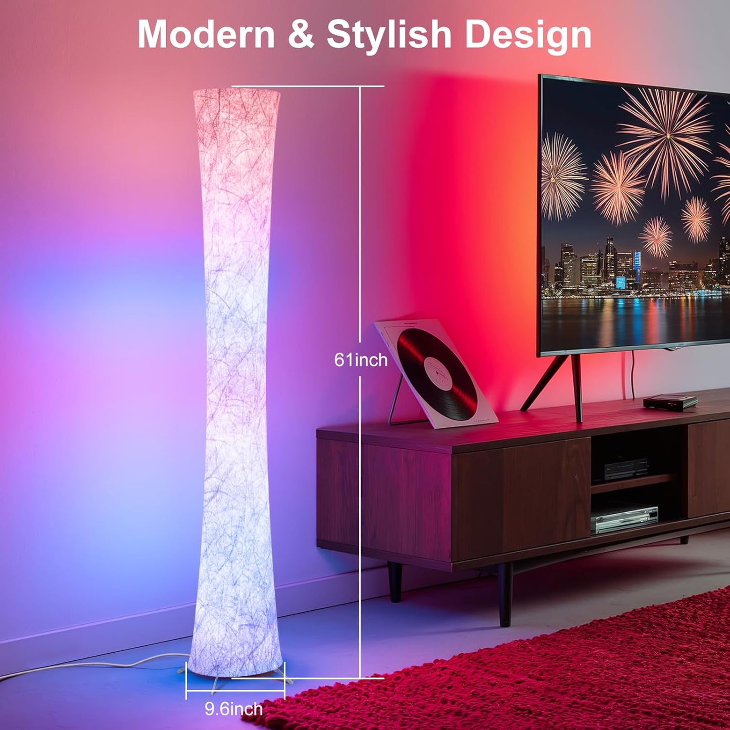 Smart RGB LED Corner Lamp with Music Sync and 16 Million DIY Colors