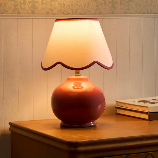 Cottagecore Table Lamp - Pink