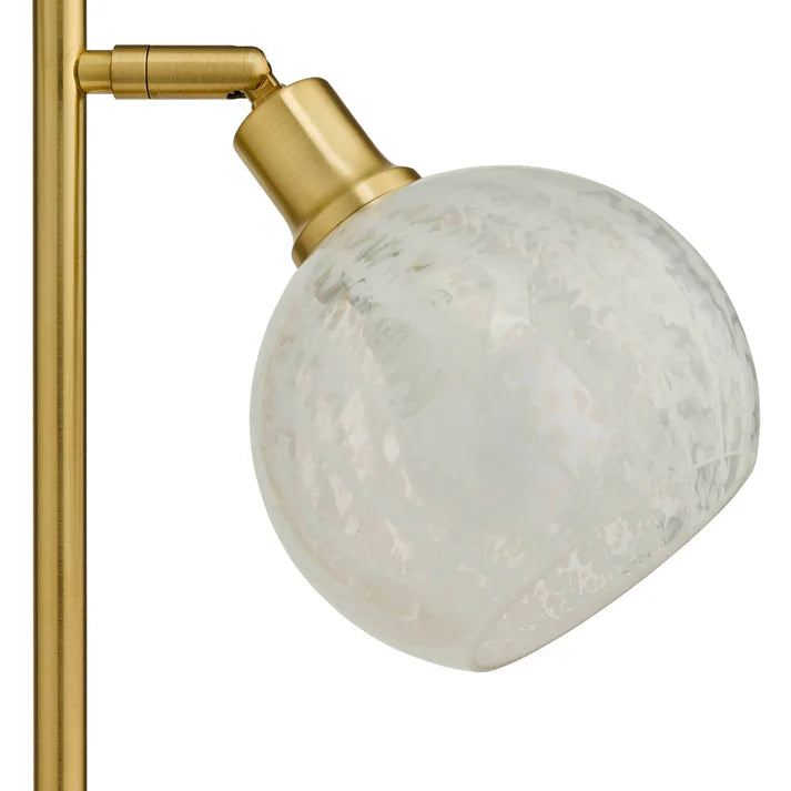Glass Shade Table Lamp - Gold