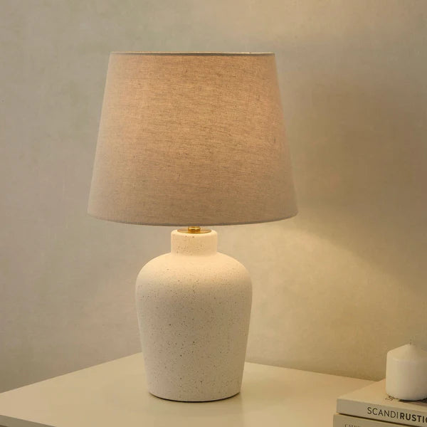 Ivory & Gold Ceramic Table Lamp - Ivory